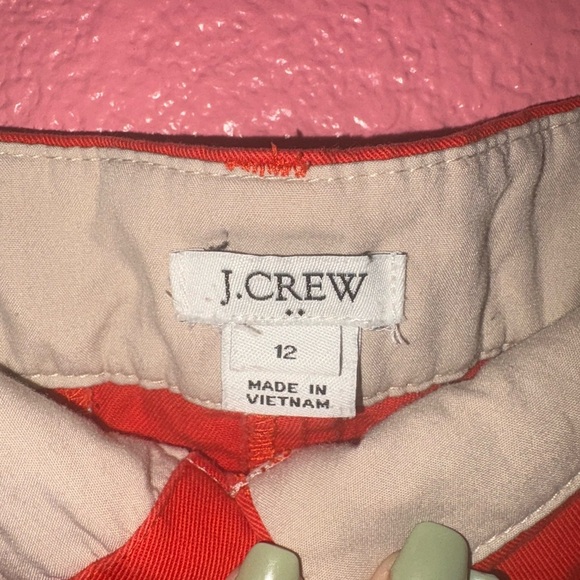 J. Crew Red Bermuda Shorts Tailored Cotton Blend - Picture 4 of 5